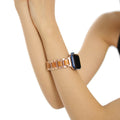 Apple Watch Armband Glatte Naturholz-Stahl-Mischung