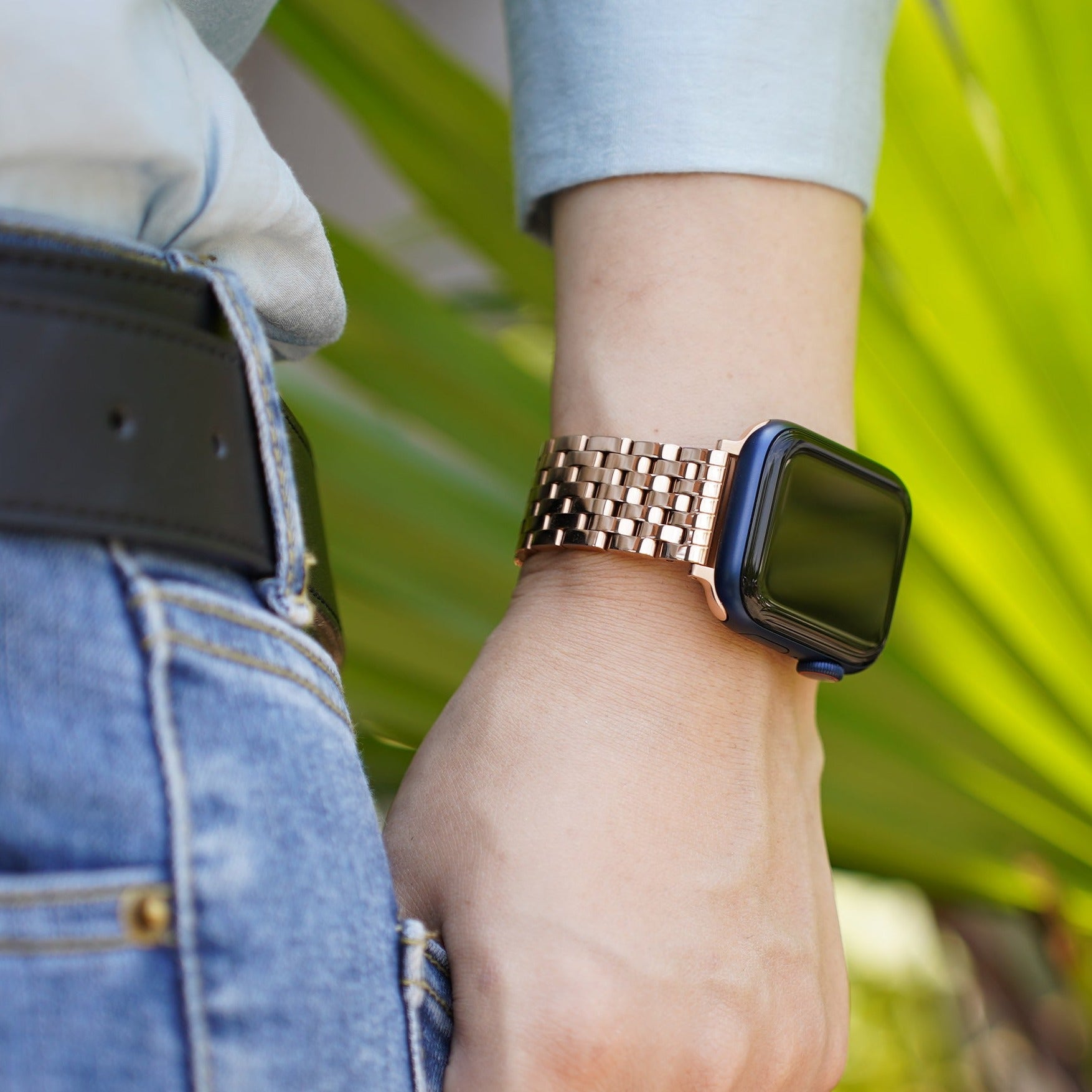 Klassische Seven-Link-Uhrenarmbänder für die Apple Watch